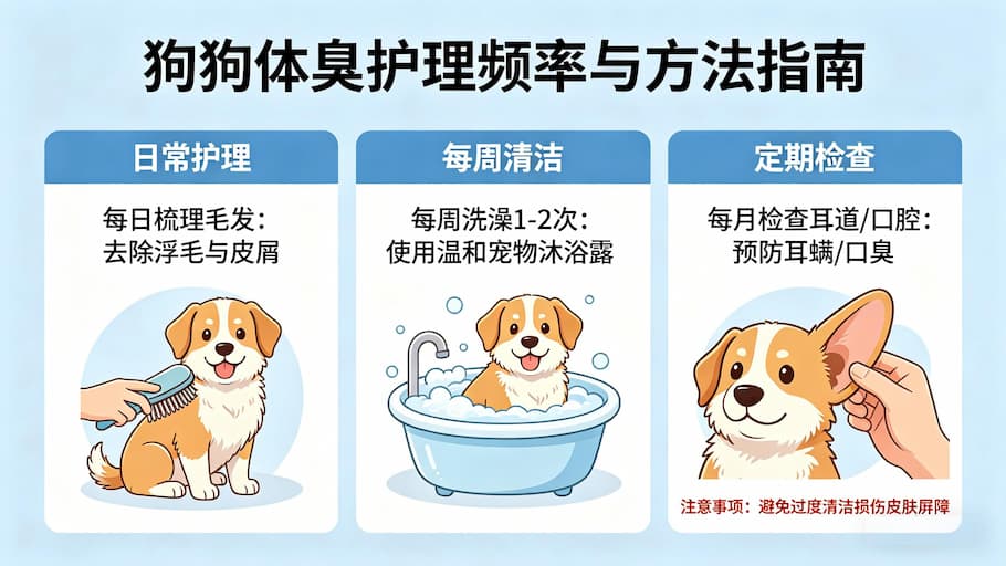 狗狗体臭护理频率怎么把握?这样做除臭不伤身